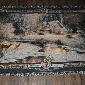 Thomas Kinkade holiday tapestry